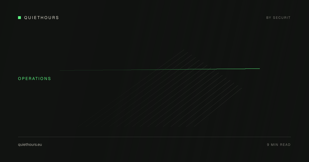 Minimalist timeline of marks across a dark field