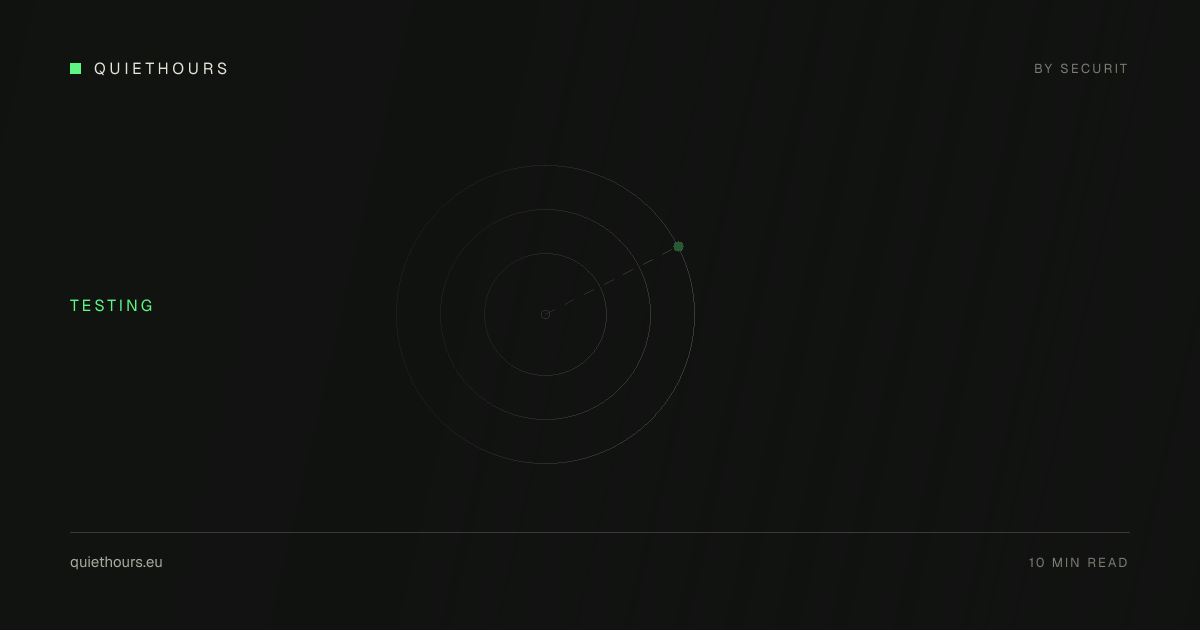 Minimalist nested frames representing defined test boundaries