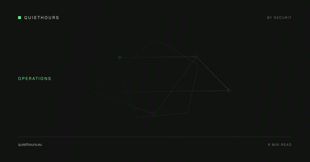 Minimalist node graph representing distributed monitoring
